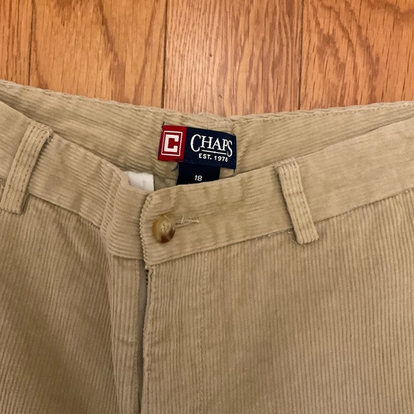 Chaps Tan Corduroy Pants, Size 18 - Picture 2 of 5